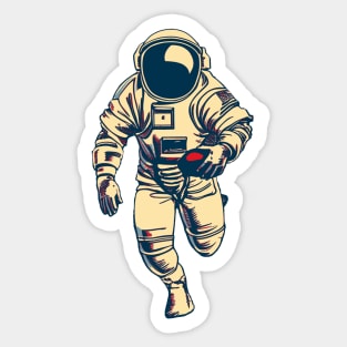 Astronaut Football Player Sticker